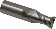 Accupro - 11/16", 1" LOC, 3/4" Shank Diam, 3" OAL, 2 Flute, Solid Carbide Square End Mill - Single End, Uncoated, Spiral Flute, 40° Helix, Centercutting, Right Hand Cut, Right Hand Flute - USA Tool & Supply