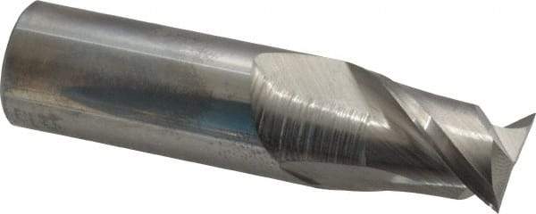 Accupro - 3/4", 1" LOC, 3/4" Shank Diam, 3" OAL, 2 Flute, Solid Carbide Square End Mill - Single End, Uncoated, Spiral Flute, 40° Helix, Centercutting, Right Hand Cut, Right Hand Flute - USA Tool & Supply