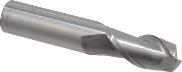 Accupro - 3/4", 1-1/2" LOC, 3/4" Shank Diam, 4" OAL, 2 Flute, Solid Carbide Square End Mill - Single End, Uncoated, Spiral Flute, 40° Helix, Centercutting, Right Hand Cut, Right Hand Flute - USA Tool & Supply