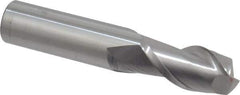 Accupro - 3/4", 1-1/2" LOC, 3/4" Shank Diam, 4" OAL, 2 Flute, Solid Carbide Square End Mill - Single End, Uncoated, Spiral Flute, 40° Helix, Centercutting, Right Hand Cut, Right Hand Flute - USA Tool & Supply