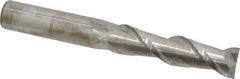 Accupro - 3/4", 3" LOC, 3/4" Shank Diam, 6" OAL, 2 Flute, Solid Carbide Square End Mill - Single End, Uncoated, Spiral Flute, 40° Helix, Centercutting, Right Hand Cut, Right Hand Flute - USA Tool & Supply