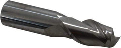 Accupro - 7/8", 1-3/4" LOC, 7/8" Shank Diam, 4" OAL, 2 Flute, Solid Carbide Square End Mill - Single End, Uncoated, Spiral Flute, 40° Helix, Centercutting, Right Hand Cut, Right Hand Flute - USA Tool & Supply