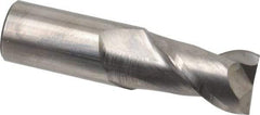 Accupro - 1", 1-3/4" LOC, 1" Shank Diam, 4" OAL, 2 Flute, Solid Carbide Square End Mill - Single End, Uncoated, Spiral Flute, 40° Helix, Centercutting, Right Hand Cut, Right Hand Flute - USA Tool & Supply