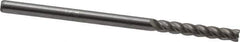 Accupro - 1/8", 3/4" LOC, 1/8" Shank Diam, 2-1/4" OAL, 4 Flute, Solid Carbide Square End Mill - Single End, Uncoated, Spiral Flute, 40° Helix, Centercutting, Right Hand Cut, Right Hand Flute - USA Tool & Supply