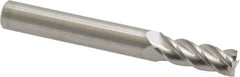 Accupro - 9/32", 3/4" LOC, 5/16" Shank Diam, 2-1/2" OAL, 4 Flute, Solid Carbide Square End Mill - Single End, Uncoated, Spiral Flute, 40° Helix, Centercutting, Right Hand Cut, Right Hand Flute - USA Tool & Supply