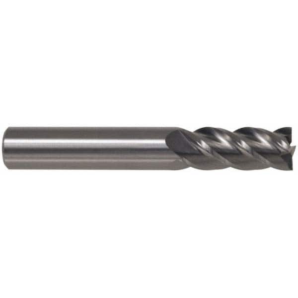 Accupro - 1", 2" LOC, 1" Shank Diam, 4-1/2" OAL, 4 Flute, Powdered Metal Square End Mill - USA Tool & Supply