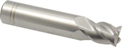 Accupro - 29/64", 5/8" LOC, 1/2" Shank Diam, 2-1/2" OAL, 4 Flute, Solid Carbide Square End Mill - Single End, Uncoated, Spiral Flute, 40° Helix, Centercutting, Right Hand Cut, Right Hand Flute - USA Tool & Supply