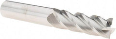 Accupro - 3/4", 2-1/4" LOC, 3/4" Shank Diam, 5" OAL, 4 Flute, Solid Carbide Square End Mill - Single End, Uncoated, Spiral Flute, 40° Helix, Centercutting, Right Hand Cut, Right Hand Flute - USA Tool & Supply