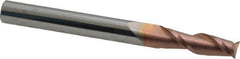 Accupro - 15/64", 3/4" LOC, 1/4" Shank Diam, 2-1/2" OAL, 2 Flute, Solid Carbide Square End Mill - Single End, TiCN Finish, Spiral Flute, 40° Helix, Centercutting, Right Hand Cut, Right Hand Flute - USA Tool & Supply