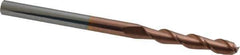 Accupro - 1/4", 1-1/2" LOC, 1/4" Shank Diam, 4" OAL, 2 Flute, Solid Carbide Square End Mill - Single End, TiCN Finish, Spiral Flute, 40° Helix, Centercutting, Right Hand Cut, Right Hand Flute - USA Tool & Supply