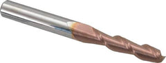 Accupro - 9/32", 1-1/4" LOC, 5/16" Shank Diam, 3" OAL, 2 Flute, Solid Carbide Square End Mill - Single End, TiCN Finish, Spiral Flute, 40° Helix, Centercutting, Right Hand Cut, Right Hand Flute - USA Tool & Supply