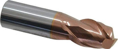 Accupro - 3/4", 1" LOC, 3/4" Shank Diam, 3" OAL, 2 Flute, Solid Carbide Square End Mill - Single End, TiCN Finish, Spiral Flute, 40° Helix, Centercutting, Right Hand Cut, Right Hand Flute - USA Tool & Supply