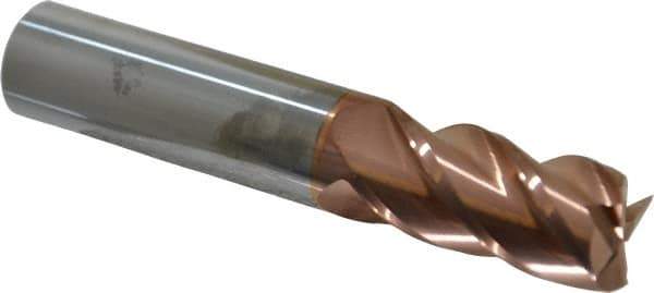 Accupro - 3/4", 1-1/2" LOC, 3/4" Shank Diam, 4" OAL, 4 Flute, Solid Carbide Square End Mill - Single End, TiCN Finish, Spiral Flute, 40° Helix, Centercutting, Right Hand Cut, Right Hand Flute - USA Tool & Supply