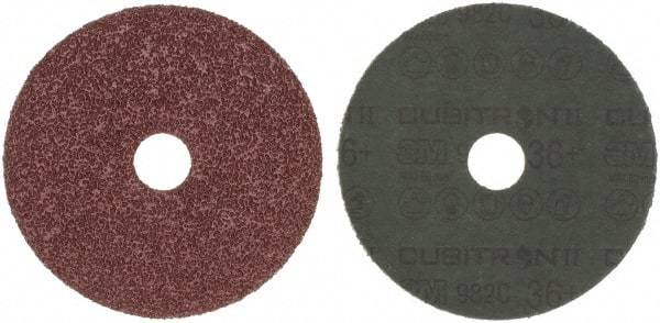 3M - 5" Diam 7/8" Hole 36+ Grit Fiber Disc - Very Coarse Grade, Ceramic, 12,000 Max RPM, Series 982C - USA Tool & Supply