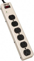 Tripp-Lite - 6 Outlets, 120 VAC15 Amps, 6' Cord, Power Outlet Strip - Floor, Keyhole Mount, 5-15 NEMA Configuration, 2-1/2" Strip - USA Tool & Supply