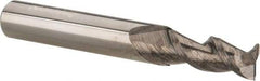 Accupro - 9/32", 13/16" LOC, 5/16" Shank Diam, 2-1/2" OAL, 2 Flute, Solid Carbide Square End Mill - Single End, Uncoated, Spiral Flute, 45° Helix, Centercutting, Right Hand Cut, Right Hand Flute - USA Tool & Supply
