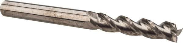 Accupro - 1", 4-1/8" LOC, 1" Shank Diam, 7" OAL, 3 Flute, Solid Carbide Square End Mill - Single End, Uncoated, Spiral Flute, 37° Helix, Centercutting, Right Hand Cut, Right Hand Flute - USA Tool & Supply