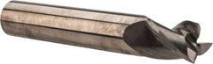 Accupro - 1/2", 5/8" LOC, 1/2" Shank Diam, 3" OAL, 3 Flute, Solid Carbide Square End Mill - Single End, Uncoated, Spiral Flute, 37° Helix, Centercutting, Right Hand Cut, Right Hand Flute - USA Tool & Supply