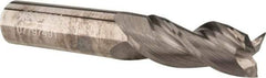 Accupro - 1/2", 1-1/4" LOC, 1/2" Shank Diam, 3" OAL, 3 Flute, Solid Carbide Square End Mill - Single End, Uncoated, Spiral Flute, 37° Helix, Centercutting, Right Hand Cut, Right Hand Flute - USA Tool & Supply