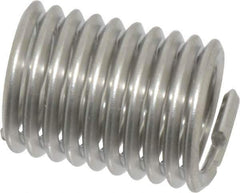 Recoil - 3/8-16 UNC, 3/4" OAL, Free Running Helical Insert - 10 Free Coils, Tanged, Stainless Steel, Bright Finish, 2D Insert Length - USA Tool & Supply