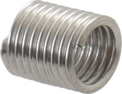 Recoil - M3x0.50 Metric Coarse, 6mm OAL, Free Running Helical Insert - 8-7/8 Free Coils, Tanged, Stainless Steel, Bright Finish, 2D Insert Length - USA Tool & Supply