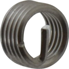 Recoil - M5x0.80 Metric Coarse, 5mm OAL, Free Running Helical Insert - 4-1/8 Free Coils, Tanged, Stainless Steel, Bright Finish, 1D Insert Length - USA Tool & Supply