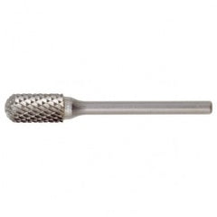 SC-51 Double Cut Solid Carbide Bur-Cylindrical with Ball Nose - USA Tool & Supply