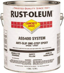 Rust-Oleum - 1 Gal Can Gloss Safety Yellow Antislip Epoxy - 50 Sq Ft/Gal Coverage, <340 g/L VOC Content - USA Tool & Supply