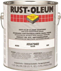 Rust-Oleum - 1 Gal Can Gloss Black Antislip Epoxy - 50 Sq Ft/Gal Coverage, <340 g/L VOC Content - USA Tool & Supply