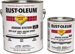 Rust-Oleum - 1 Gal Kit Gloss Navy Gray Antislip Epoxy - 25 to 35 Sq Ft/Gal Coverage, <50 g/L VOC Content - USA Tool & Supply