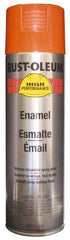 Rust-Oleum - Equipment Orange, 15 oz Net Fill, Gloss, Enamel Spray Paint - 14 Sq Ft per Can, 20 oz Container, Use on Rust Proof Paint - USA Tool & Supply