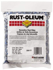 Rust-Oleum - Black/White/Blue Vinyl Floor Chips - 1 Lb Plastic Bag - USA Tool & Supply