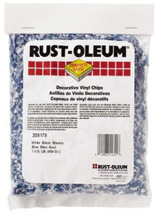 Rust-Oleum - Blue/White Vinyl Floor Chips - 1 Lb Plastic Bag - USA Tool & Supply