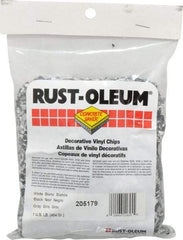 Rust-Oleum - Black/White/Gray Vinyl Floor Chips - 1 Lb Plastic Bag - USA Tool & Supply