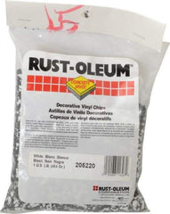 Rust-Oleum - Black/White Vinyl Floor Chips - 1 Lb Plastic Bag - USA Tool & Supply