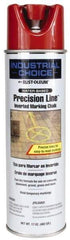 Rust-Oleum - 17 fl oz Red Marking Chalk - 500' to 530' Coverage at 1-1/4" Wide, Water-Based Formula - USA Tool & Supply