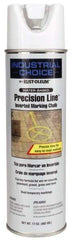 Rust-Oleum - 17 fl oz White Marking Chalk - 500' to 530' Coverage at 1-1/4" Wide, Water-Based Formula - USA Tool & Supply