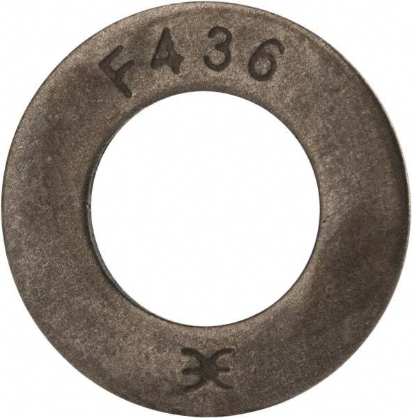 Value Collection - 1-1/8" Screw, Grade SAE 1035-1050 Steel Structural Flat Washer - 1-1/4" ID x 2-1/4" OD, Plain Finish - USA Tool & Supply