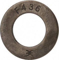 Value Collection - 1-1/8" Screw, Grade SAE 1035-1050 Steel Structural Flat Washer - 1-1/4" ID x 2-1/4" OD, Plain Finish - USA Tool & Supply