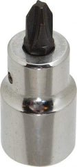 Proto - 1/2" Drive, #3 Point, Phillips Screwdriver Socket - 2-5/32" OAL - USA Tool & Supply