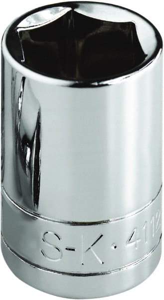 SK - 1-7/16", 1/2" Drive, Standard Hand Socket - 6 Points, Steel, Chrome Finish - USA Tool & Supply