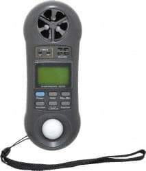 General - 0.4 to 30 m/Sec Air Anemometer, Hygrometer, Thermometer and Light Meter - 1300°F Max - USA Tool & Supply