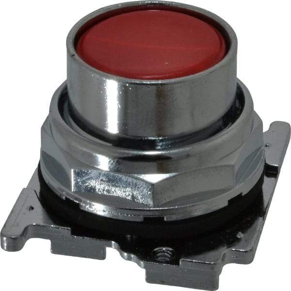 Eaton Cutler-Hammer - Flush Pushbutton Switch Operator - Red, Round Button, Nonilluminated - USA Tool & Supply