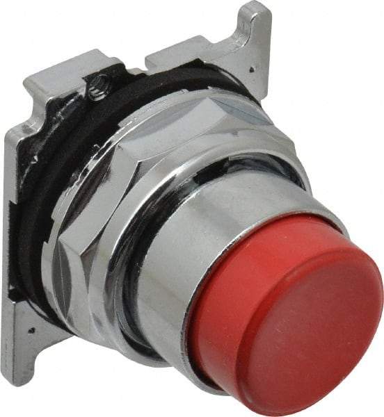 Eaton Cutler-Hammer - Extended Straight Pushbutton Switch Operator - Red, Round Button, Nonilluminated - USA Tool & Supply