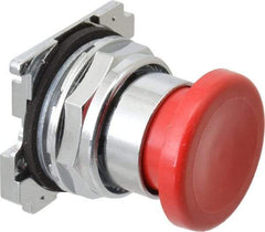 Eaton Cutler-Hammer - Extended Mushroom Head Pushbutton Switch Operator - Red, Round Button, Nonilluminated - USA Tool & Supply