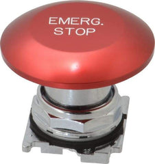 Eaton Cutler-Hammer - Extended Jumbo Mushroom Head Pushbutton Switch Emergency Stop - Red, Round Button, Nonilluminated - USA Tool & Supply