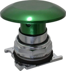 Eaton Cutler-Hammer - Extended Jumbo Mushroom Head Pushbutton Switch Operator - Green, Round Button, Nonilluminated - USA Tool & Supply