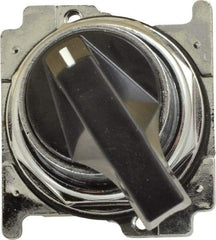 Eaton Cutler-Hammer - 30-1/2mm Mount Hole, 2 Position, Lever Operated, Selector Switch with Cam and Cap - Black, Maintained (MA) - USA Tool & Supply
