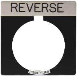 Eaton Cutler-Hammer - Square, Legend Plate - Reverse - Black Background, 30-1/2mm Hole Diameter - USA Tool & Supply