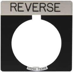Eaton Cutler-Hammer - Square, Legend Plate - Reverse - Black Background, 30-1/2mm Hole Diameter - USA Tool & Supply